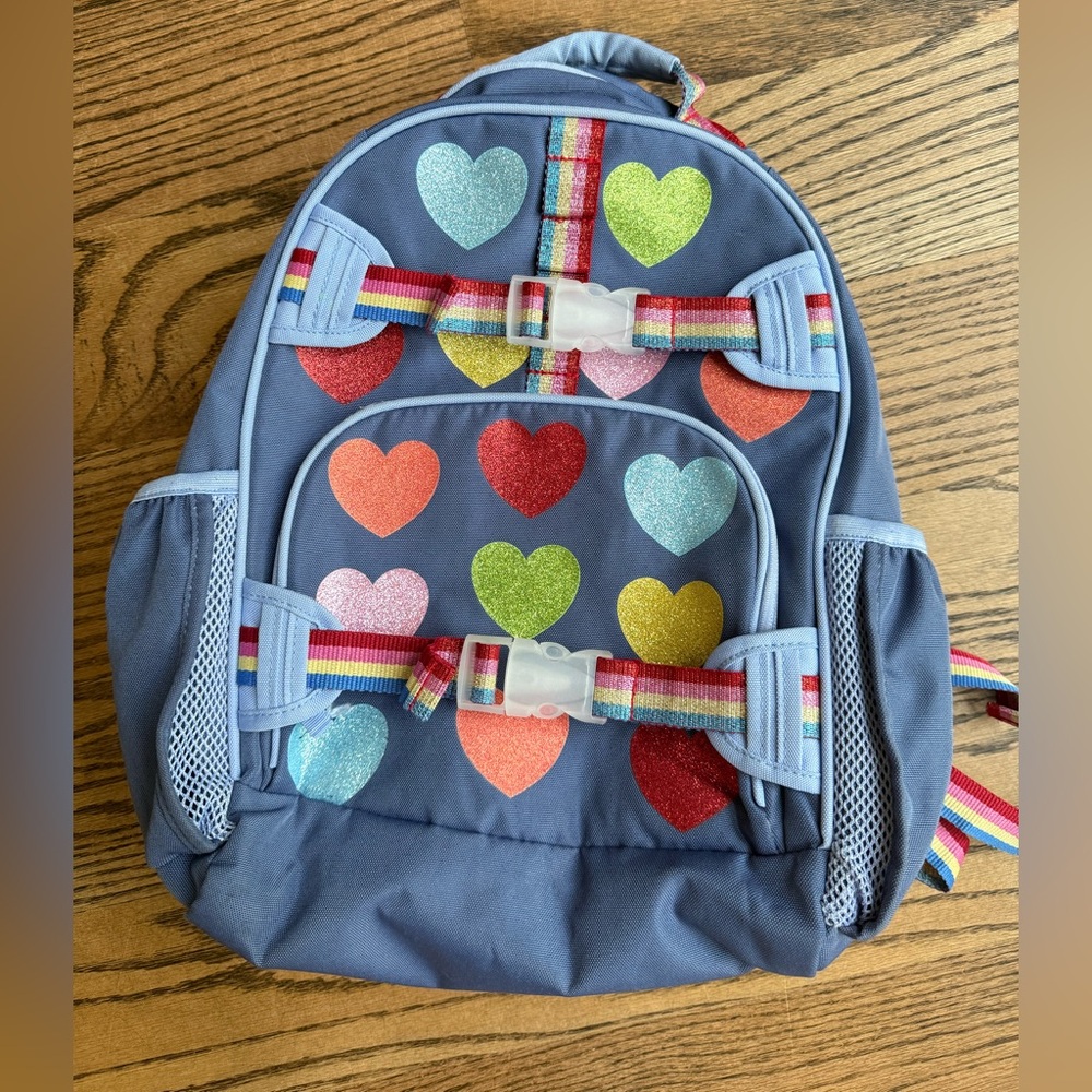 Pottery Barn Kids Multicolor Heart Backpack